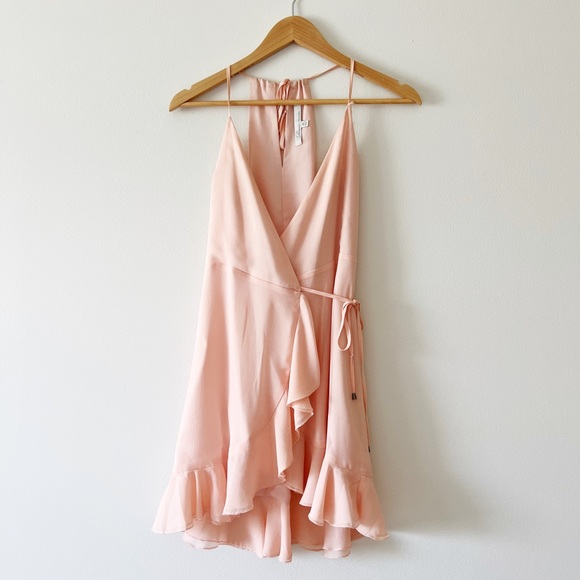 Lovers + Friends Dresses & Skirts - Peach Spaghetti Strap Wrap Dress